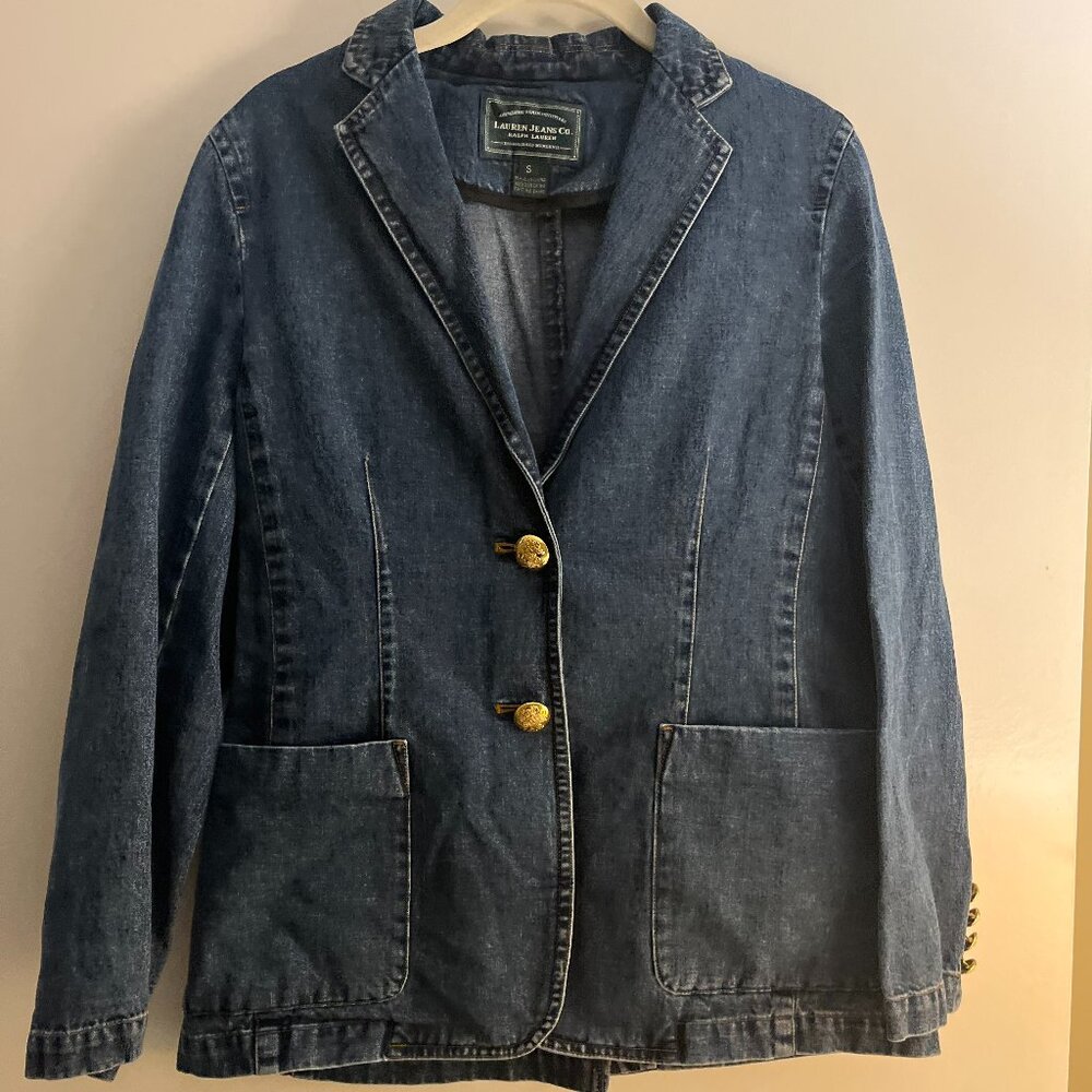 Lauren Jeans Co Size S Vintage Denim Blazer - in excellent condition!